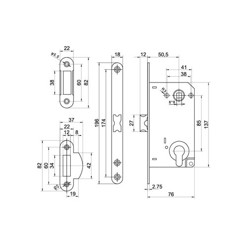 Корпус замка Palladium 385 PB