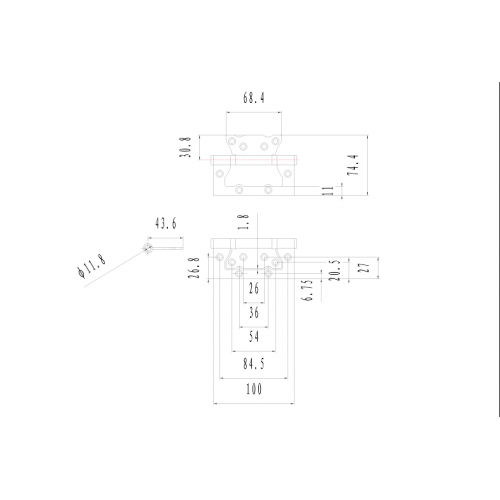 Петля накладная Фабрика замков E-2BB-100 PB (пакет)