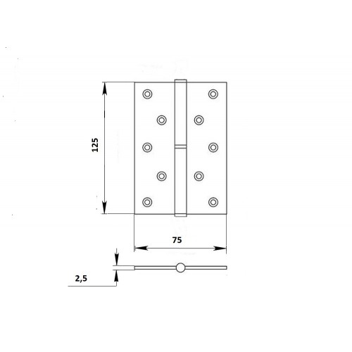 Петля дверная Palladium N 613-S-5