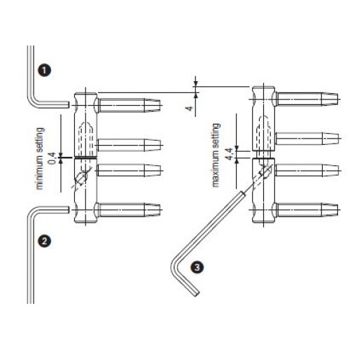 Петля ввертная регулируемая AGB 14 мм 14x82 (3D)