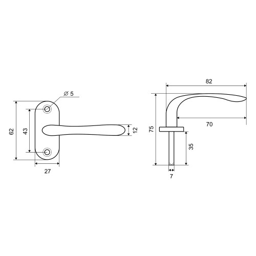 Ручка оконная Palladium Victoria AB