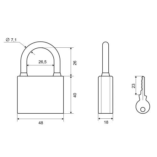 Замок навесной Palladium 303F-50