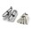 Цилиндровый Fuaro (Фуаро) механизм (R602/80) R6002Knob80(35+10+35) CP хром 5Key с вертушкой