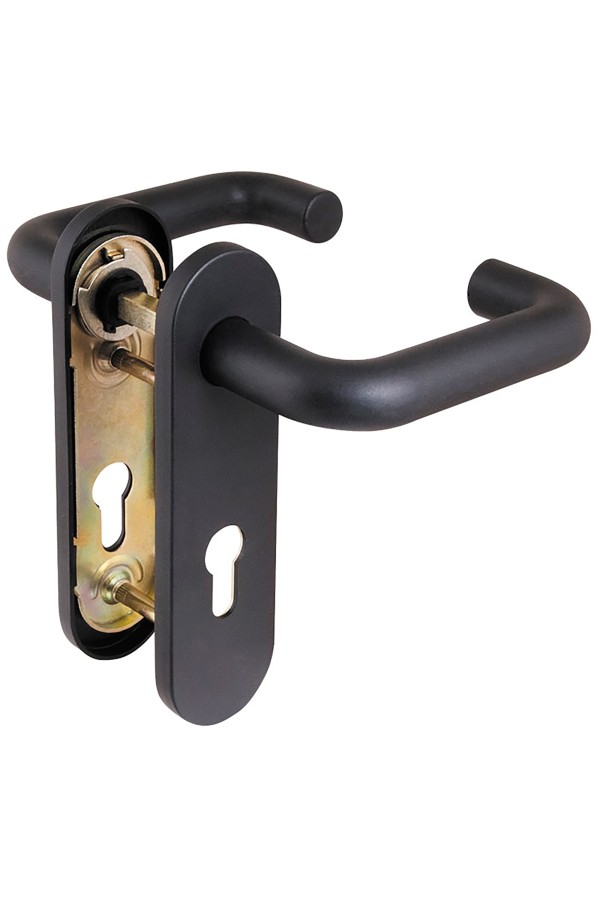 Ручка Fuaro (Фуаро) дверная FP.DH172.0433 NE (DH-0433 NE) (9x140) с пружиной BL-24 черный
