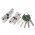 Цилиндровый Punto (Пунто) механизм (A202/80) A2002Knob80(35+10+35) с вертушкой SN никель