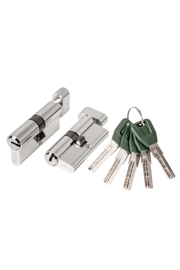 Цилиндровый Punto (Пунто) механизм (A202/80) A2002Knob80(35+10+35) с вертушкой SN никель