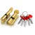 Цилиндровый Fuaro (Фуаро) механизм (D-PRO502/70) D-PRO5002Knob70(30+10+30) PB латунь 5Key