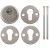 Накладка Punto (Пунто) DEF.SH-al/R-EXT.5513 (A5513) тех упаковка, винт M5x90 SN матовый никель