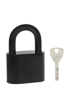 Замок Fuaro (Фуаро) навесной PL-WEATHER-1550 Black 4 fin key ( PL-15-50) диск. /блистер