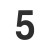 Цифра Fuaro (Фуаро) "5"самоклеящаяся SS304 (50х30) (FUARO) BL черный