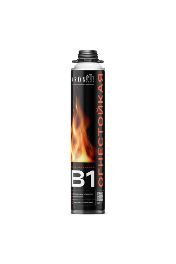 Пена монтажная профессиональная огнестойкая KRONbuild B1, 65