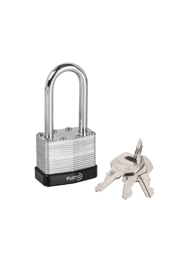 Замок Punto (Пунто) навесной PK-6540L 3 key англ. длинная дужка