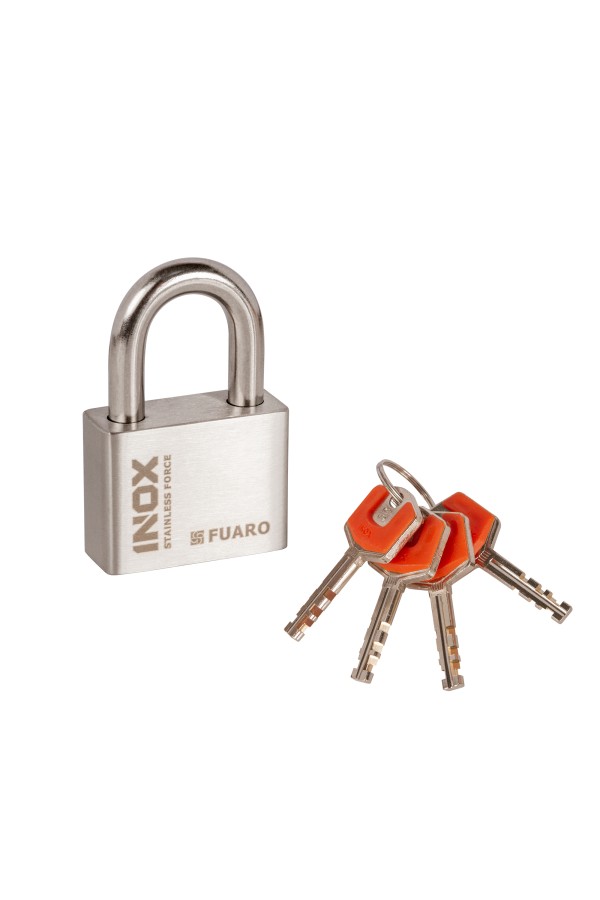 Замок Fuaro (Фуаро) навесной PL-INOX FORCE IF-50 4 key (дисковый ключ)