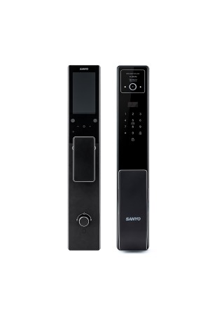 Электронный замок Sanyo D200 Tuya DM70 с WiFi, с видеодомофоном, черный