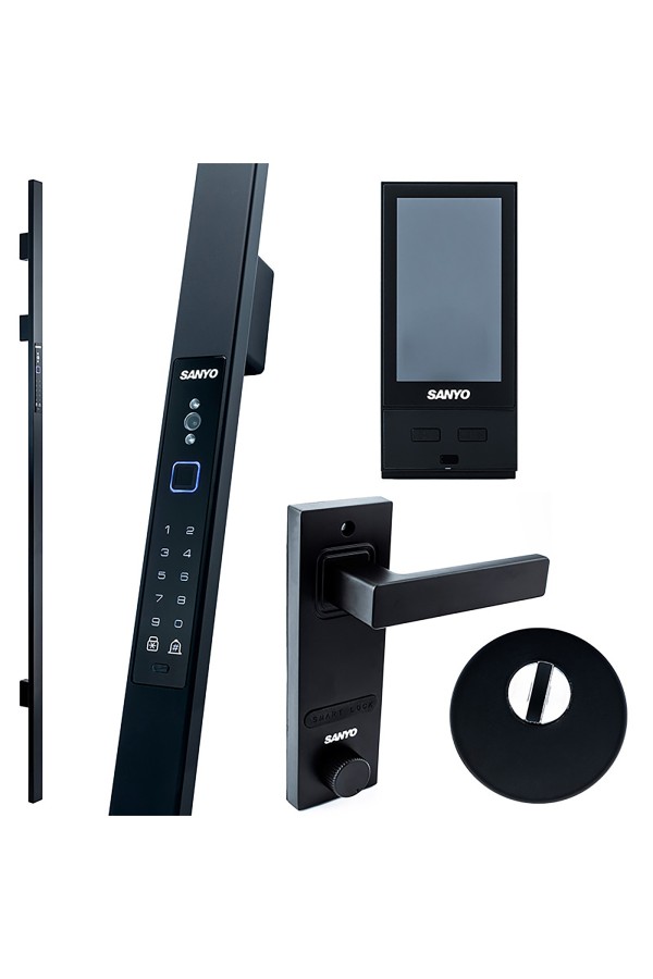Электронный замок Sanyo D700 Usmart Go DM70 с WiFi, ручка скоба 1800 мм, черный