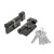 Цилиндровый Fuaro (Фуаро) механизм (200 ZM/60) 2000ZM Knob 60 (25+10+25) BL-24 черный 5Key с вертушкой Цилиндровый Fuaro (Фуаро) механизм (200 ZM/60) 2000ZM Knob 60 (25+10+25) BL-24 черный 5Key с вертушкой