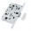 B06102.50.FM.640 AGB (АГБ) Защелка врезная WC (белый) MEDIANA POLARIS с отв. планкой (скин)