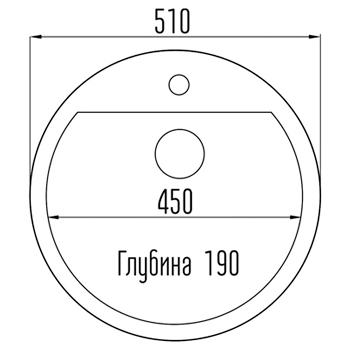 Врезная кухонная мойка Fosto FG D 51g 51х51см искусственный гранит