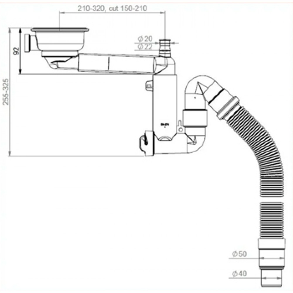 Сифон Prevex SMARTLOC 41k13929