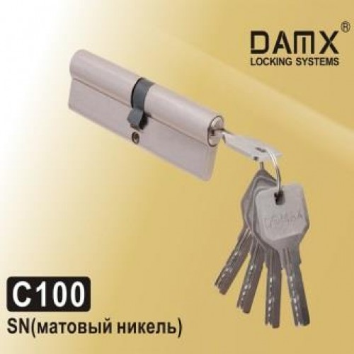 Цил. Мех. DAMX Перфо. Ключ-Ключ C100 Цвет: SN - Матовый никель