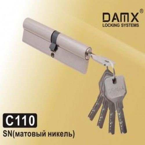 Цил. Мех. DAMX Перфо. Ключ-Ключ C110 Цвет: SN - Матовый никель