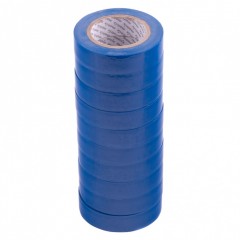 Набор изолент ПВХ 15 мм х 10 м, синяя, в упаковке 10 шт, 150 мкм Matrix
