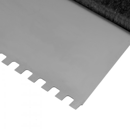 Шпатель из нержавеющей стали, 150 мм, зуб 4 х 4 мм, пластмассовая ручка Сибртех