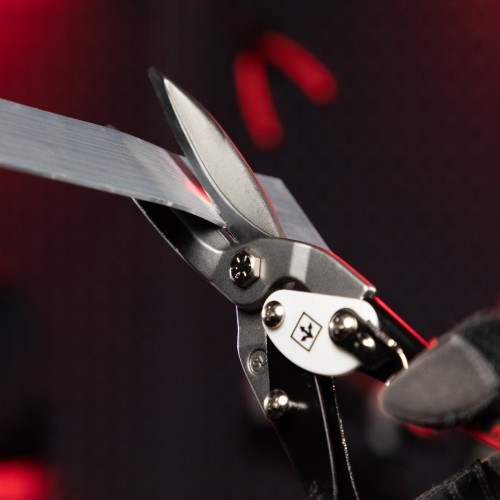 Ножницы по металлу, удлиненные, 290 мм, прямой рез, CrMo, двухкомпонентные обрезиненные рукоятки, PR