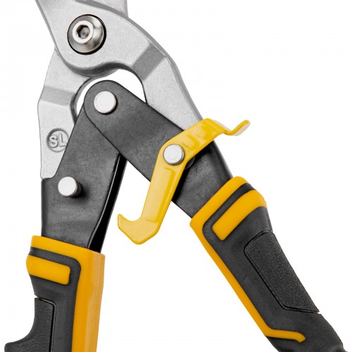 Ножницы по металлу, 315 мм, прямой проходной рез, сталь-CrMo, трехкомпонентные рукоятки Denzel