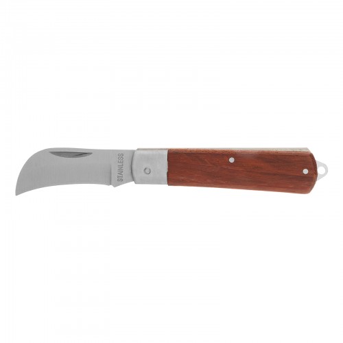 Нож складной, 200 мм, загнутое лезвие, деревянная ручка Sparta