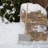 Лопата для уборки снега стальная оцинкованная, 430 х 370 х 1350 мм, деревянный черенок, Россия, Сибр