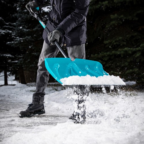 Лопата для уборки снега пластиковая Luxe, 460 х 335 х 1300 мм, металлопластиковый черенок, Palisad