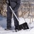 Лопата для уборки снега пластиковая, 530 х 375 х 1400 мм, алюминиевый черенок, Россия, Сибртех