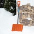 Лопата для уборки снега стальная, 470х335х1335 мм, стальной черенок, Россия Сибртех