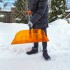 Лопата для уборки снега поликарбонат, 465х410х1390 мм, стальной черенок, усиленная Сибртех