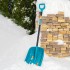 Лопата для уборки снега, полипропилен, 365х450х1355 мм, алюминиевый черенок, усиленная, LUXE Palisad