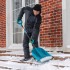 Лопата для уборки снега, полипропилен, 365х450х1355 мм, алюминиевый черенок, усиленная, LUXE Palisad