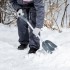 Лопата для уборки снега пластиковая, 270 х 310 х 890 мм, стальной черенок, алюминиевая планка, Palis