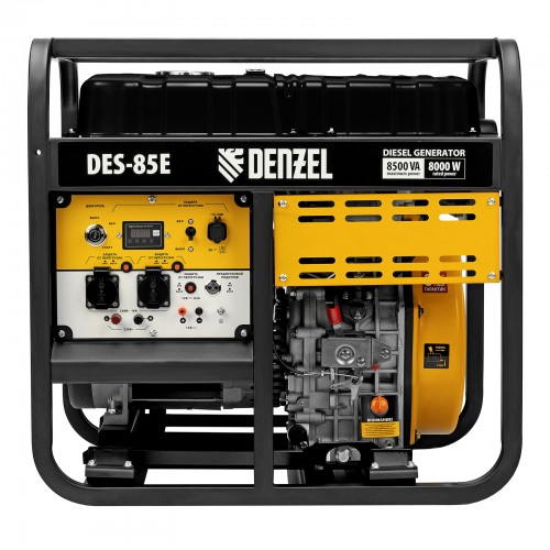 Генератор дизельный DES-85E, 8, 5 кВт, 230 В, 16 л, электростартер Denzel