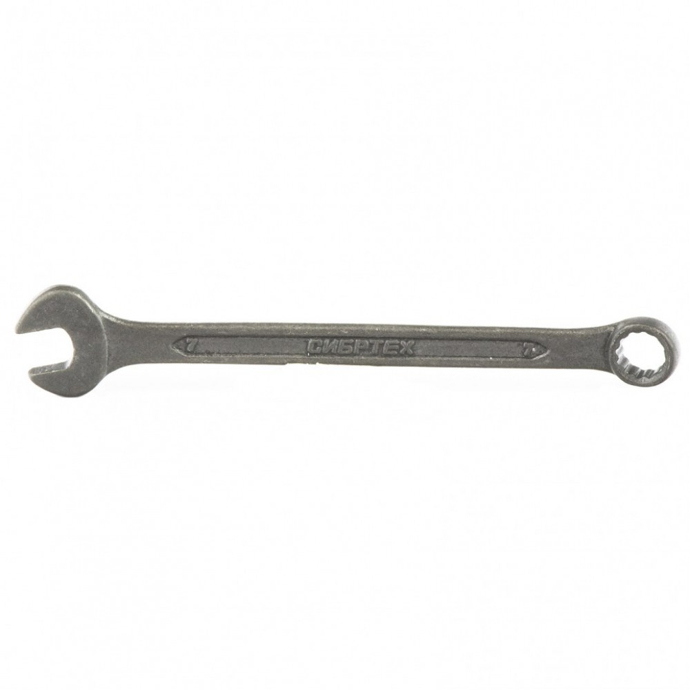 Ключ комбинированый, 7 мм, CrV, фосфатированный Сибртех