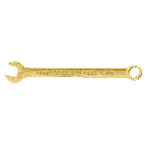 Ключ комбинированный, 11 мм, желтый цинк Сибртех