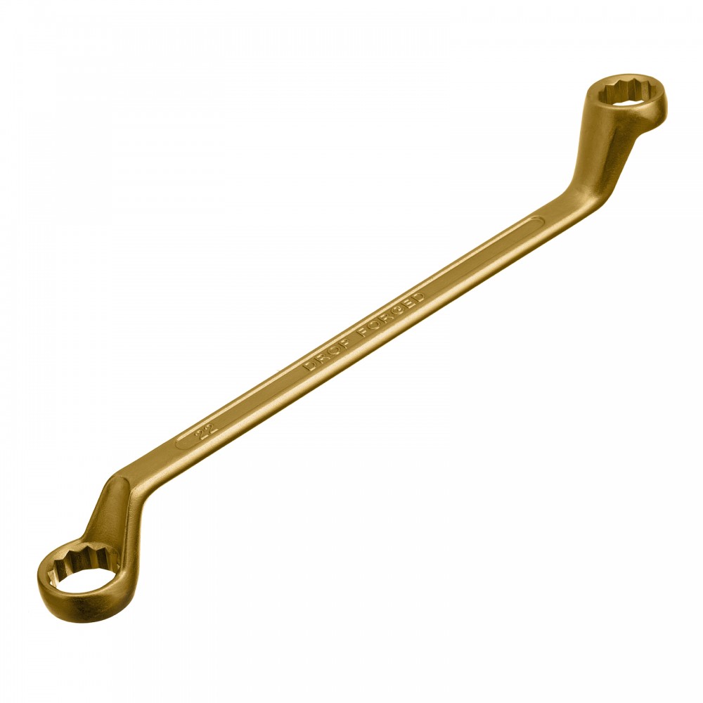Ключ накидной, 19 х 22 мм, желтый цинк Сибртех
