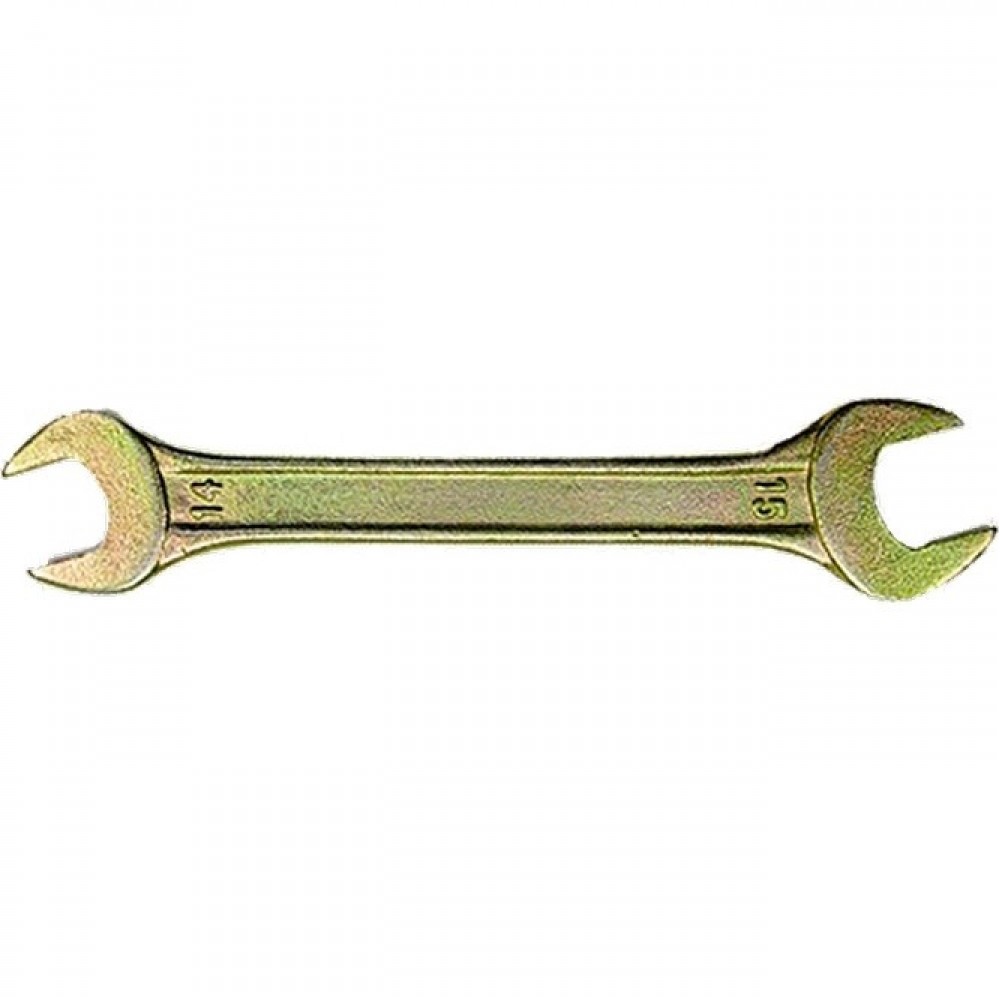 Ключ рожковый, 14 х 17 мм, желтый цинк Сибртех
