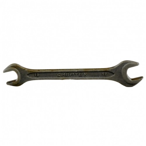 Ключ рожковый, 10 х 12 мм, CrV, фосфатированный Сибртех