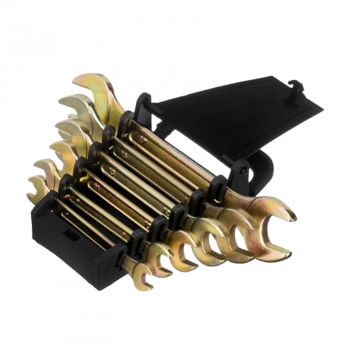 Набор ключей рожковых 6-17 мм, 6 шт, желтый цинк Сибртех