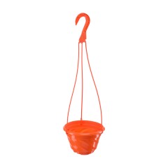 Кашпо пластиковое подвесное, Д160 Ш160 В105, оранжевый