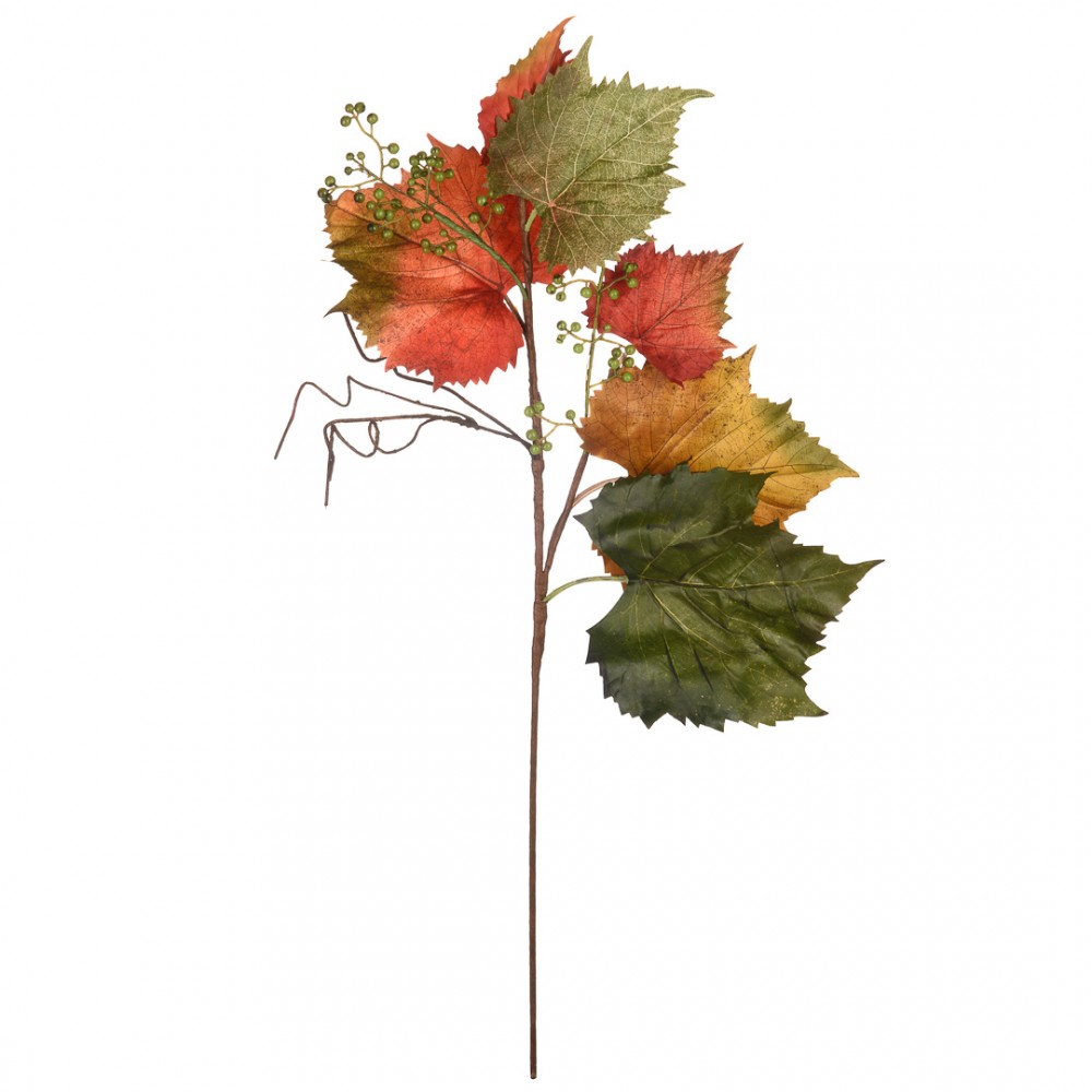 Искусственное растение Осенний микс, оранжево-зеленый, В 710 мм