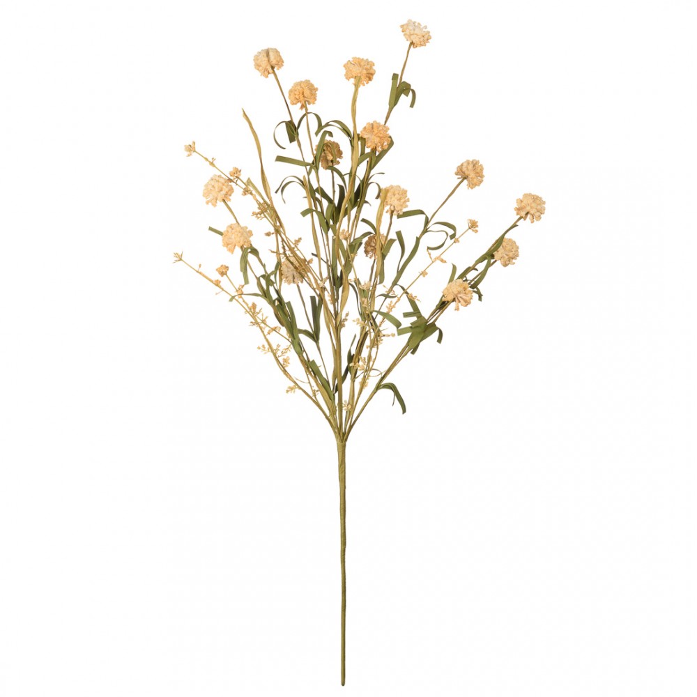 Искусственный цветок Пушистик полевой, В650, желтый