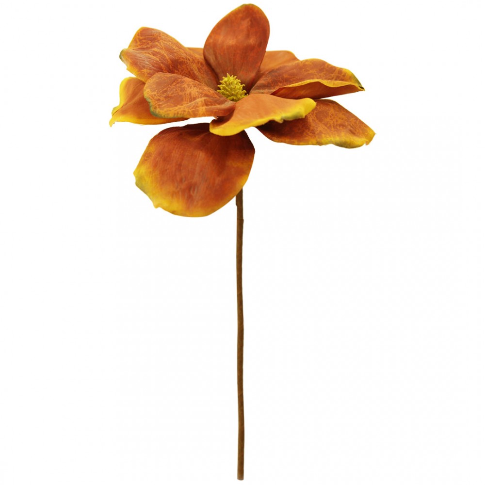 Искусственный цветок "Магнолия оранжевая", В 630 мм