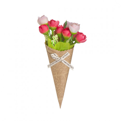 Декоративная "Роза в букете", Д180 В90, розовый